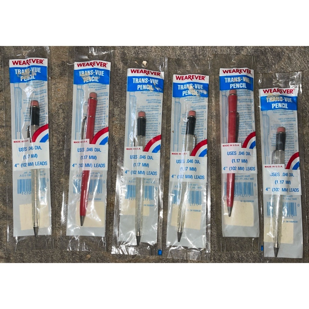 Lot Of 6 Vintage Wearever TransVue Swirl ~‎ All NOS